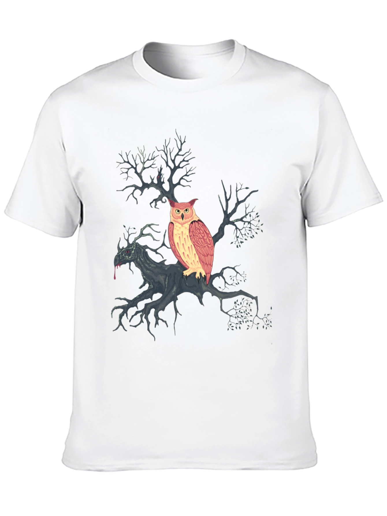 Owl & Tree Graphic T-Shirt