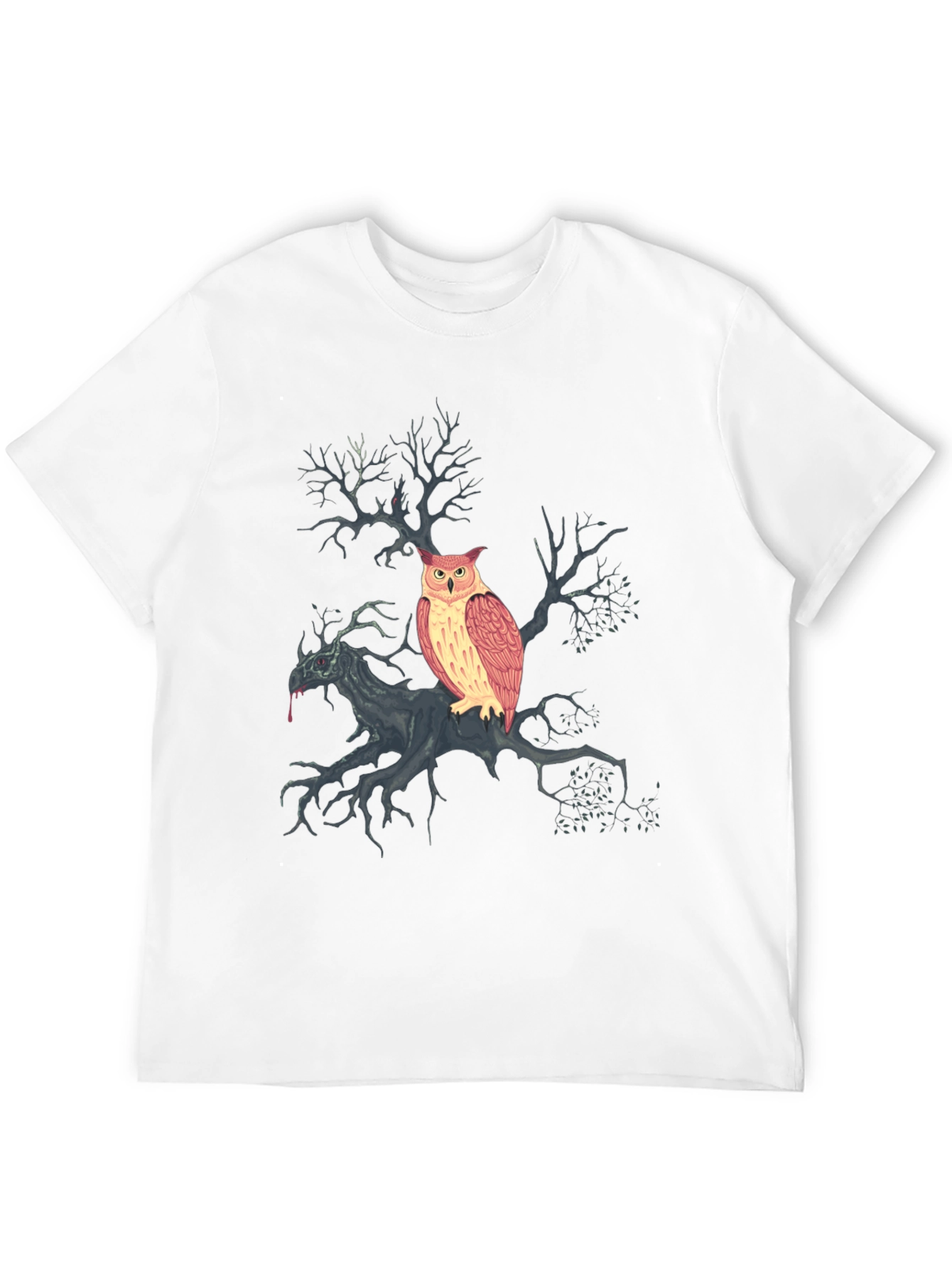 Owl & Tree Graphic T-Shirt