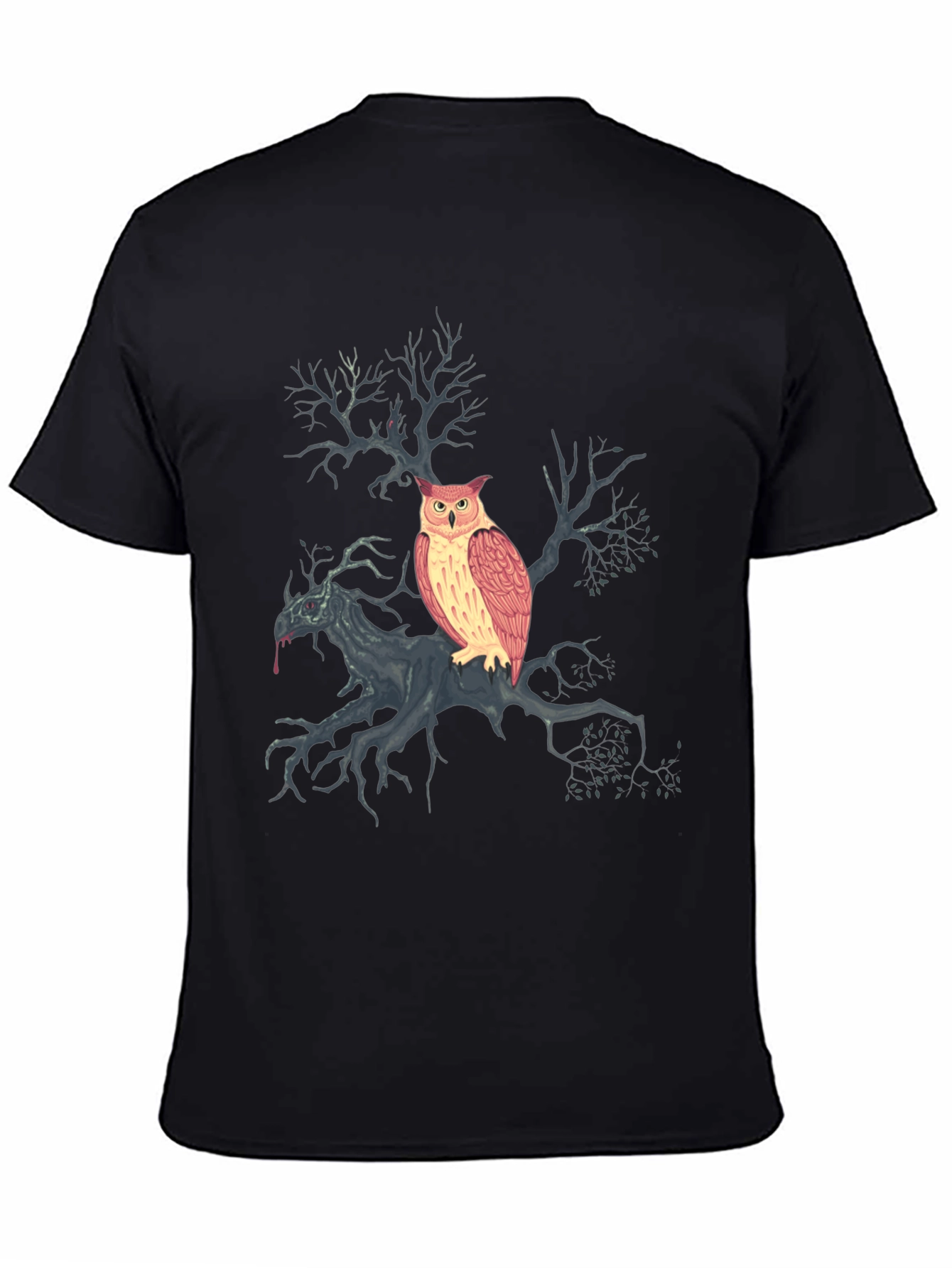 Owl & Tree Graphic T-Shirt