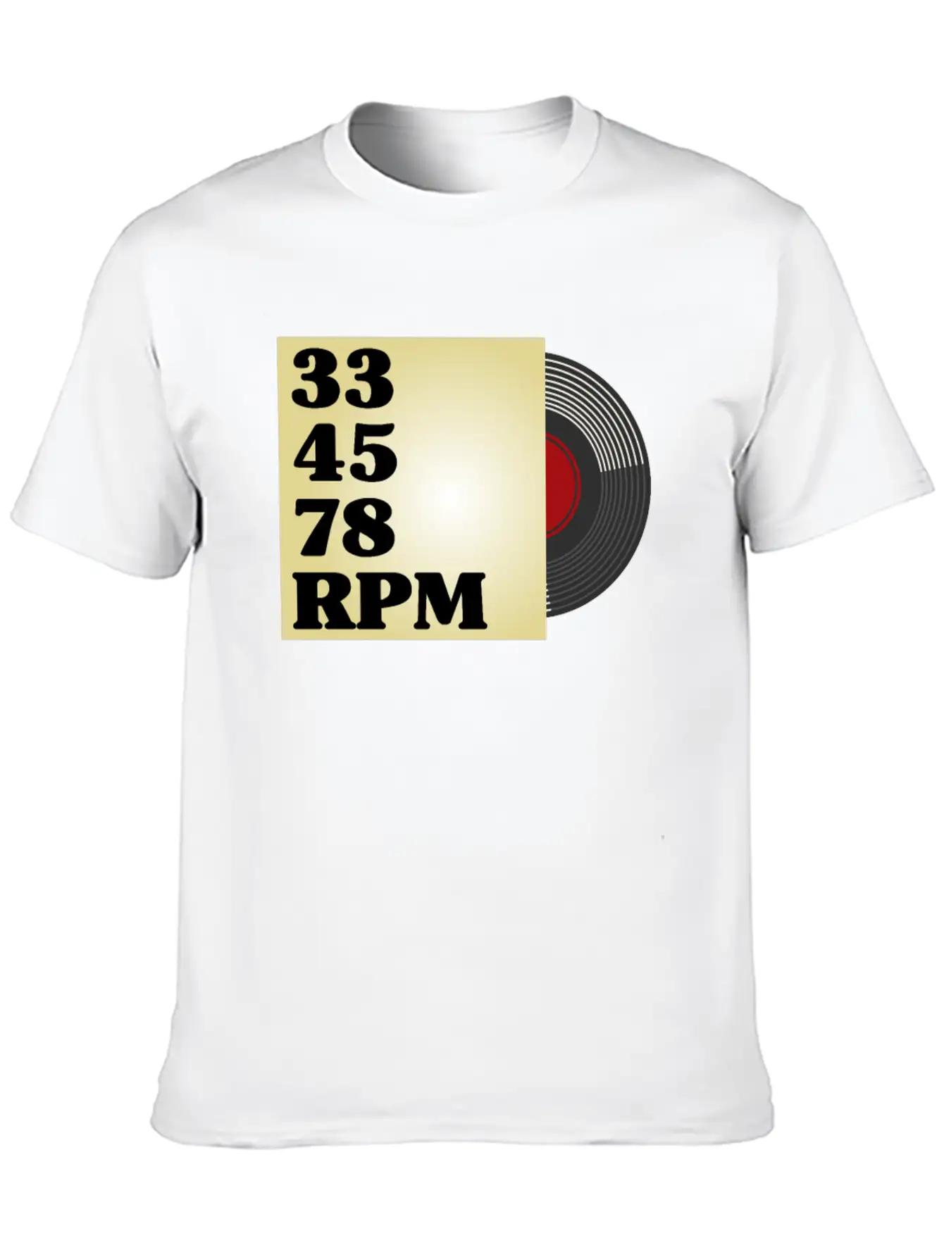 33 45 78 RPM Vinyl Records Collector Retro Modern Fit Casual T-Shirt – Clean And Versatile Design
