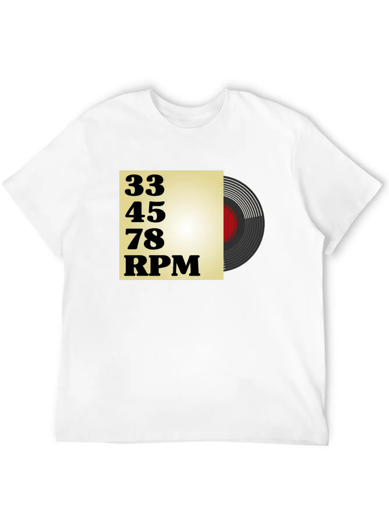 33 45 78 RPM Vinyl Records Collector Retro Modern Fit Casual T-Shirt – Clean And Versatile Design
