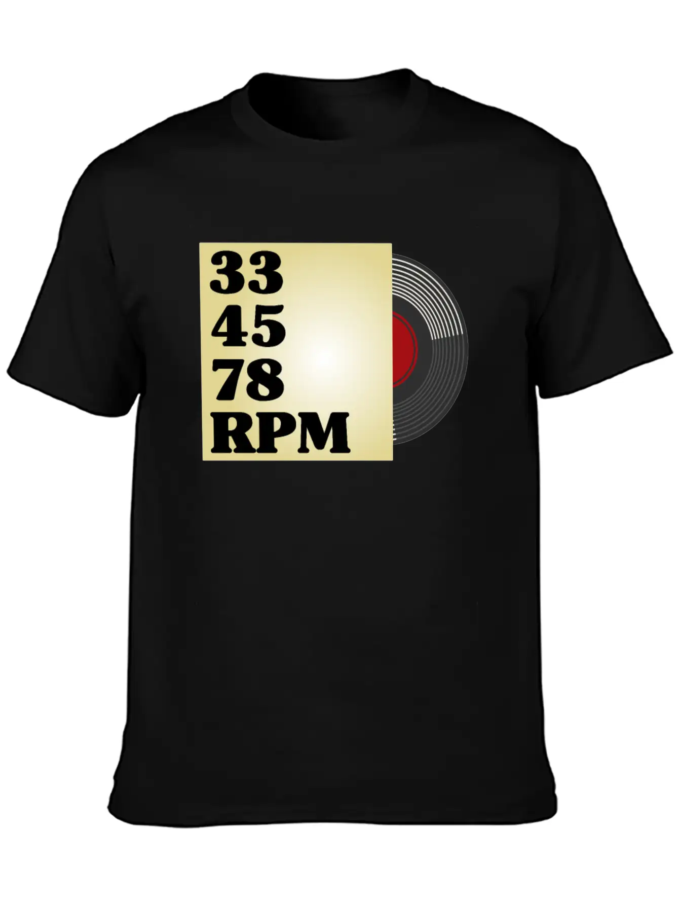 33 45 78 RPM Vinyl Records Collector Retro Modern Fit Casual T-Shirt – Clean And Versatile Design