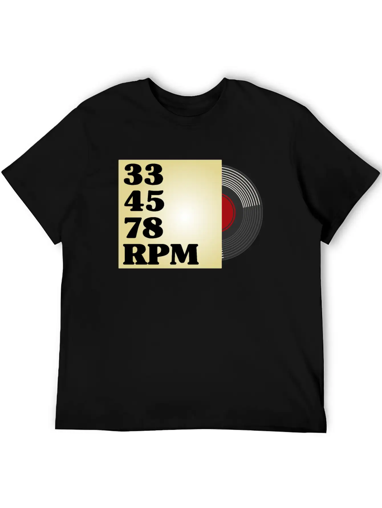 33 45 78 RPM Vinyl Records Collector Retro Modern Fit Casual T-Shirt – Clean And Versatile Design