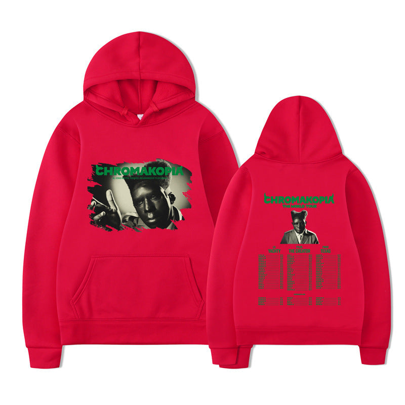 Printed KORN Cartoon Character Unisex Hoodie for Autumn and Winter Fashion Casual Sportswear