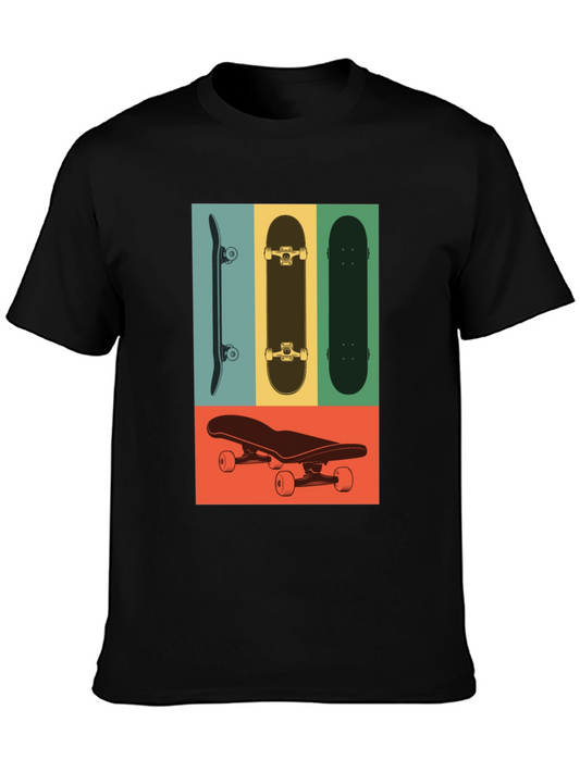 Skateboard Graphic Tee - Retro Style Skater Shirt