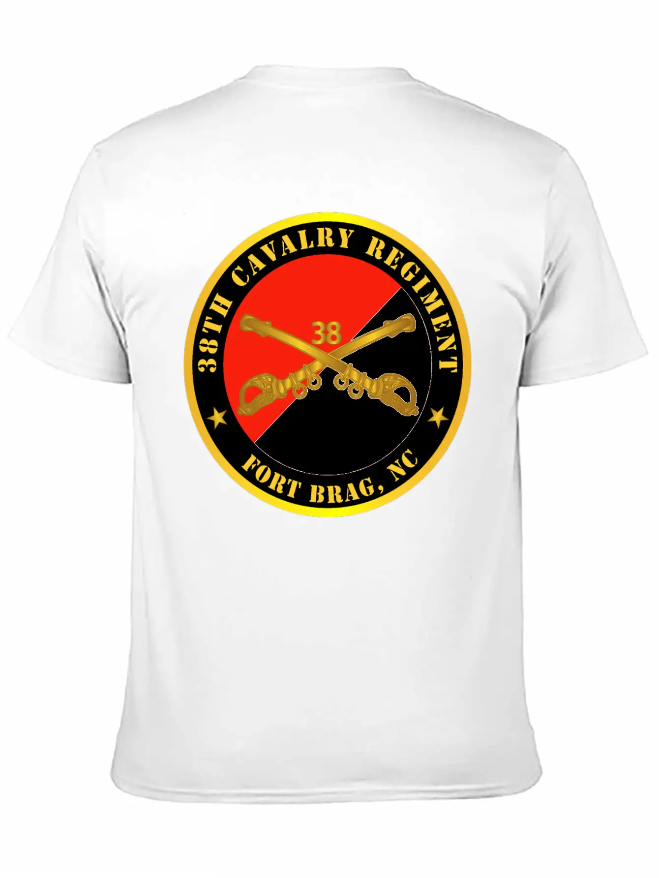 38th Cavalry Regiment Fort Bragg NC W Cav Branch Lightweight Cotton T-Shirt – Daily Comfort Graphic Shirt