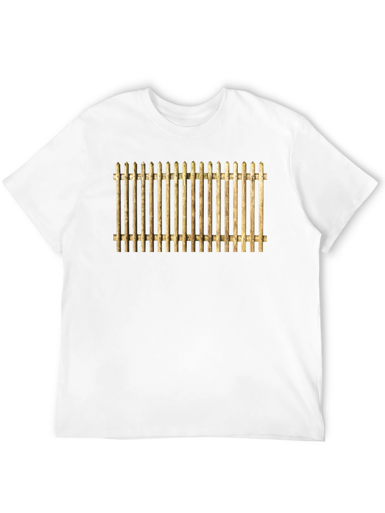 Novelty Fence Graphic T-Shirt - Black Cotton Tee