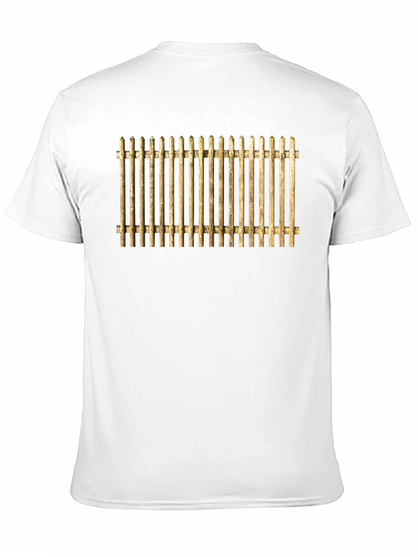 Novelty Fence Graphic T-Shirt - Black Cotton Tee