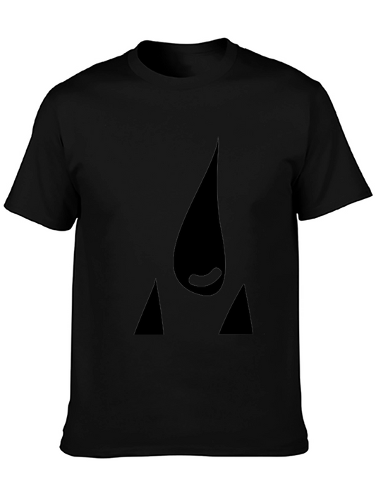 Abstract Graphic Black T-Shirt - Modern Casual Wear