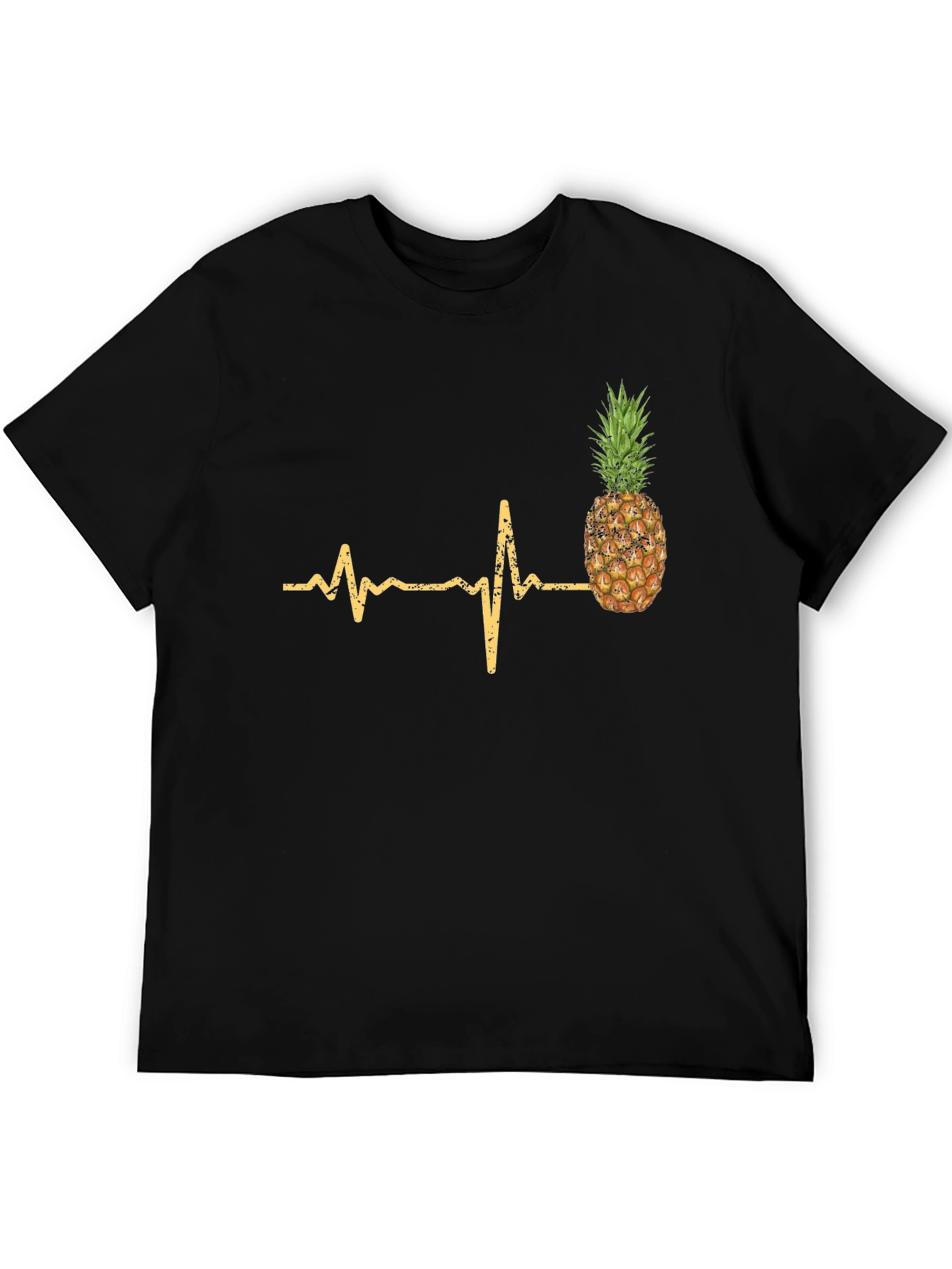 Pineapple Heartbeat Graphic Tee - Black
