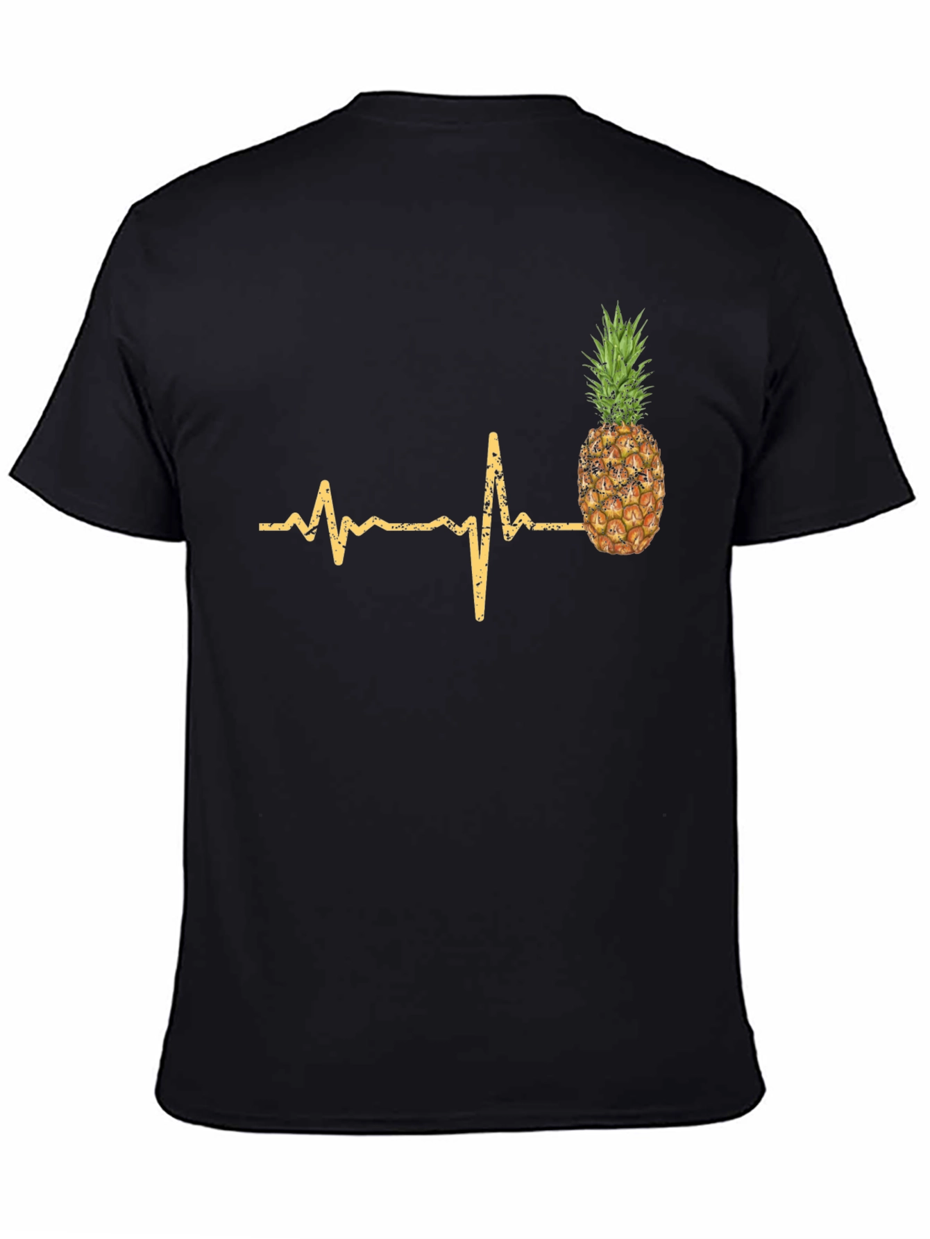 Pineapple Heartbeat Graphic Tee - Black