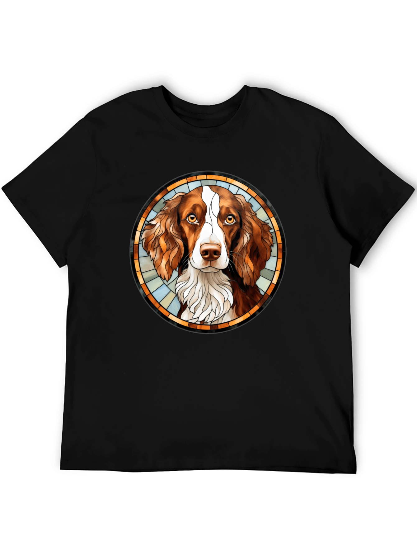 Springer Spaniel Stained Glass Style T-Shirt