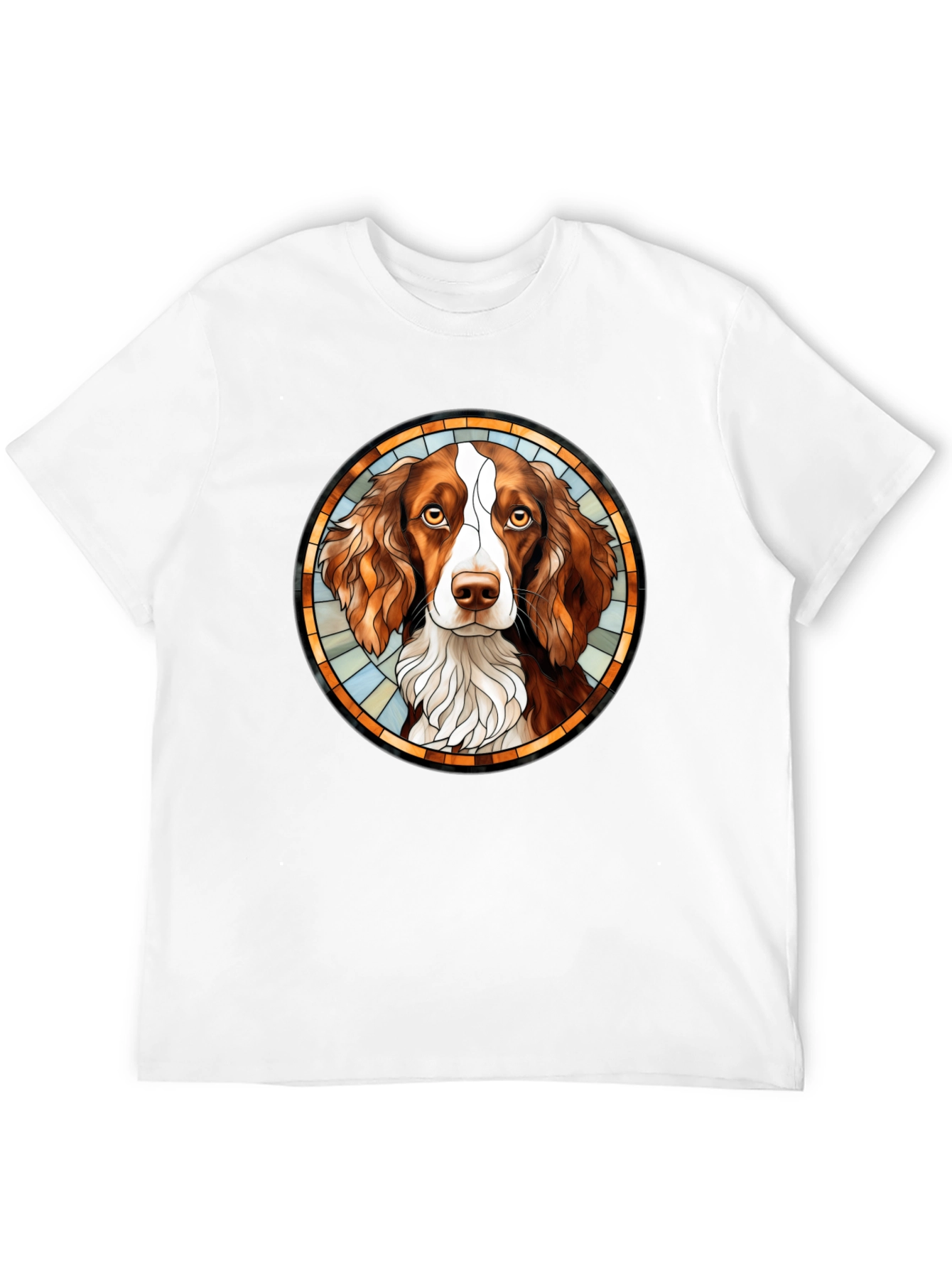 Springer Spaniel Stained Glass Style T-Shirt