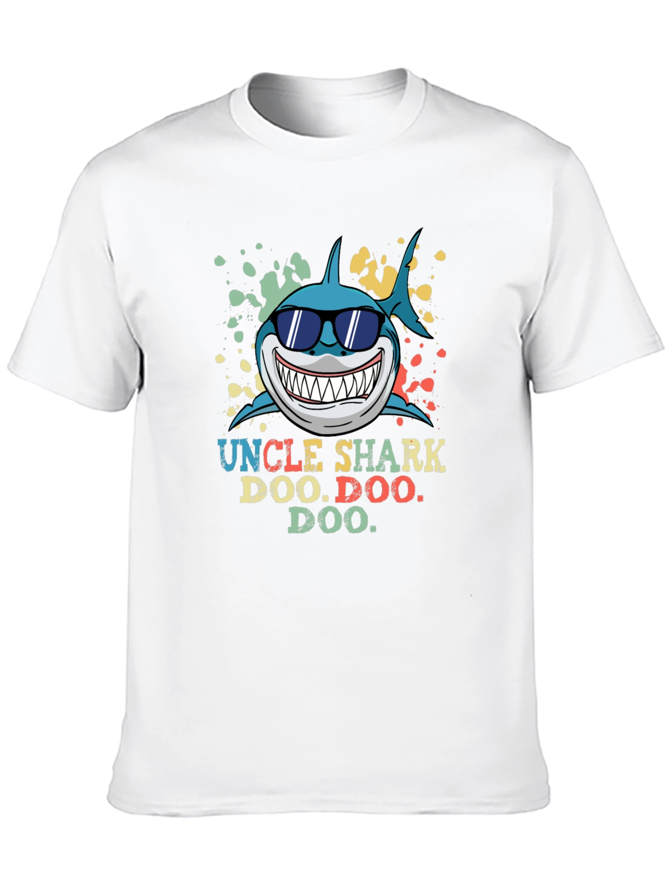 Uncle Shark Doo Doo Doo Mens Black T-Shirt