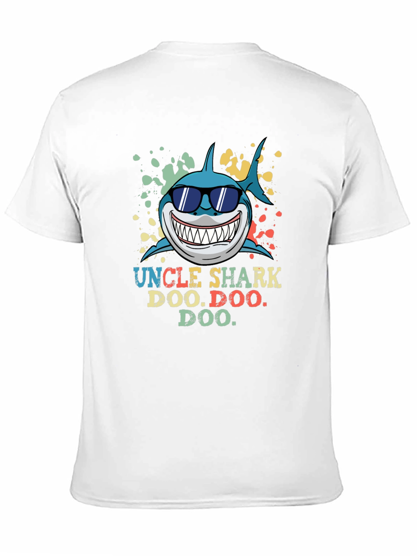 Uncle Shark Doo Doo Doo Mens Black T-Shirt