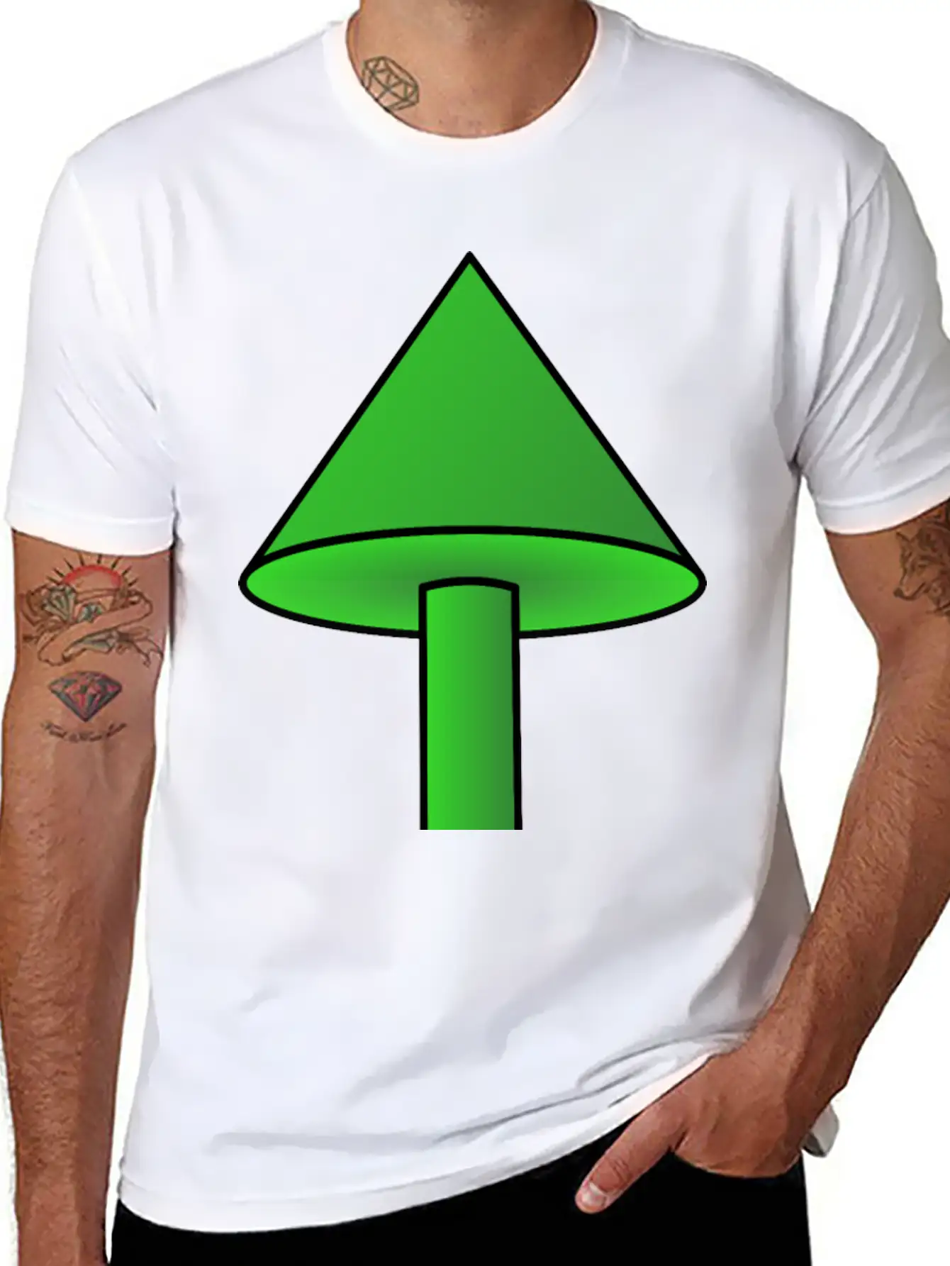 3d Arrow Up Lightweight Cotton T-Shirt – Daily Comfort Graphic Shirt