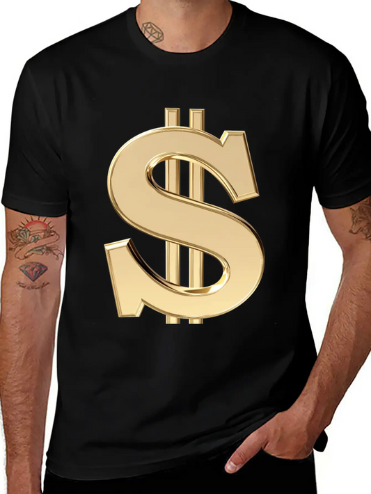 3D Dollar Sign Relaxed Everyday Tee – Lightweight And Durable Cotton