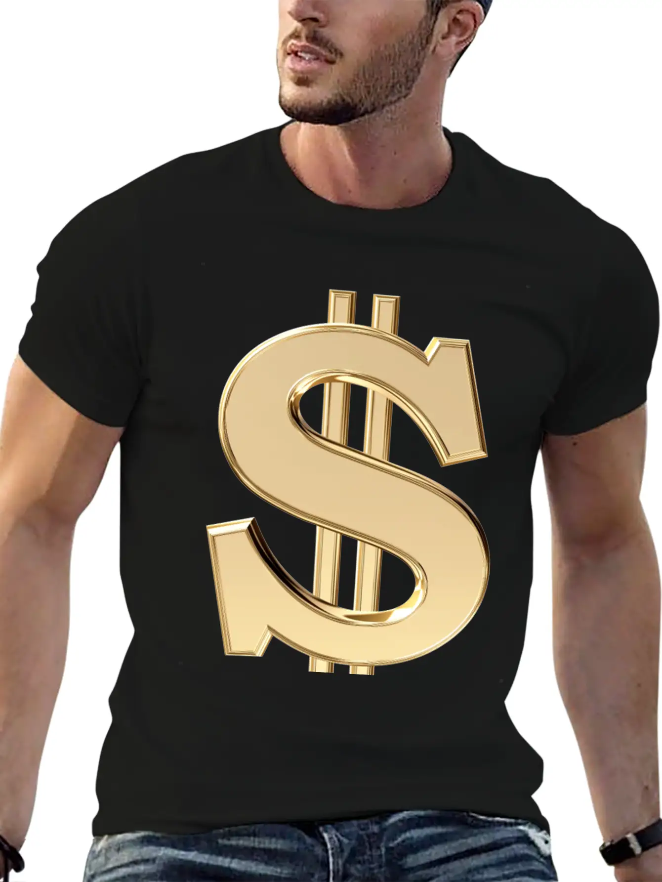 3D Dollar Sign Relaxed Everyday Tee – Lightweight And Durable Cotton