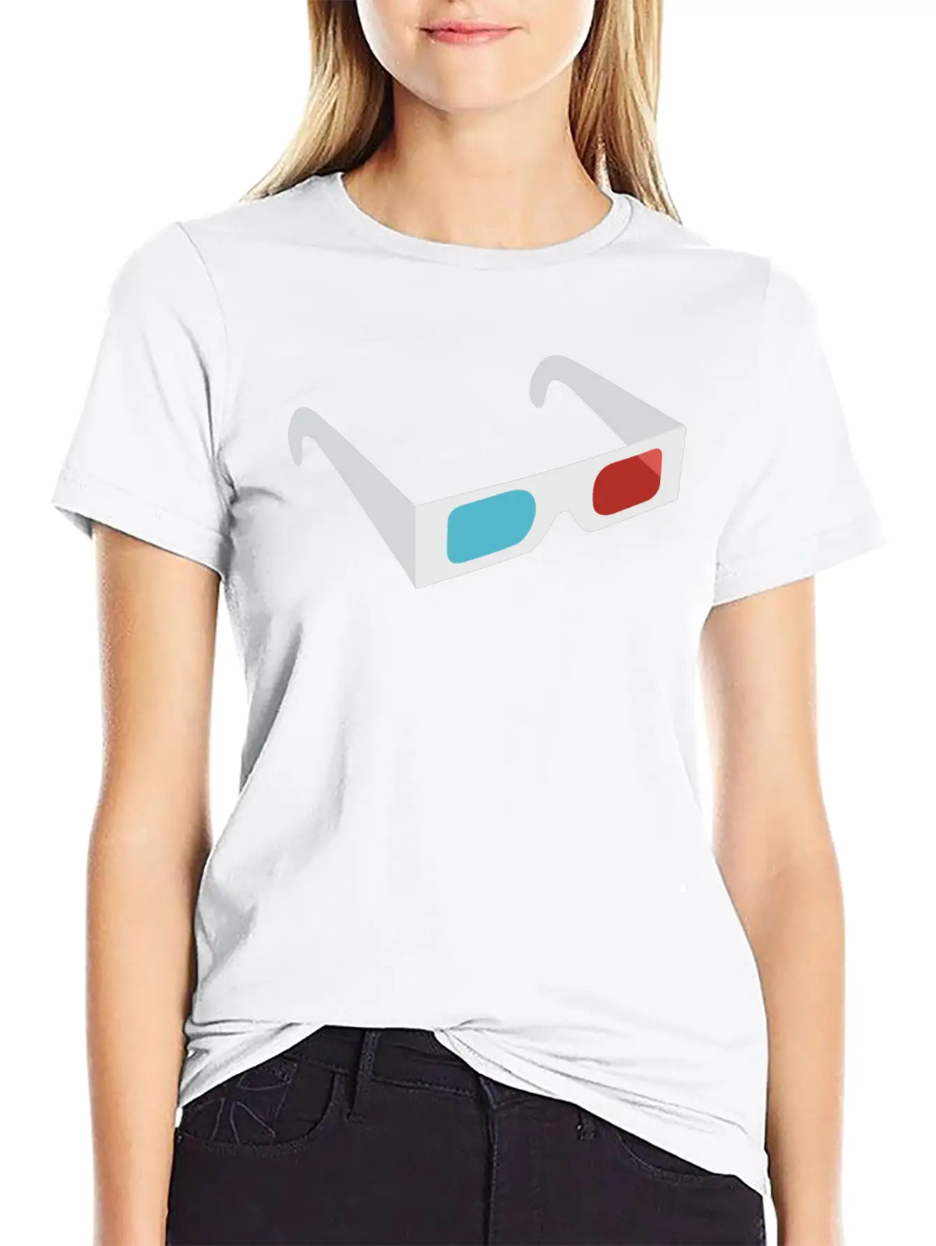 3D Glasses Classic Fit Graphic Tee For Daily Comfort – Unisex Cotton Shirt