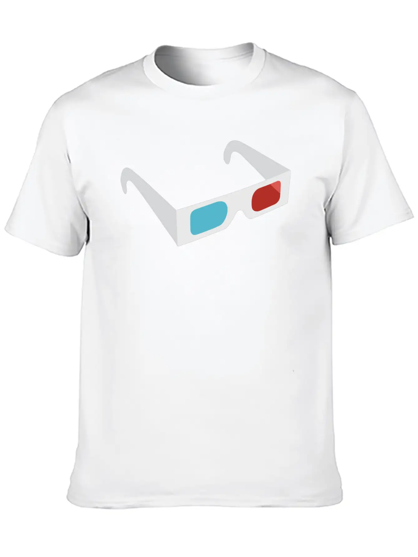 3D Glasses Classic Fit Graphic Tee For Daily Comfort – Unisex Cotton Shirt