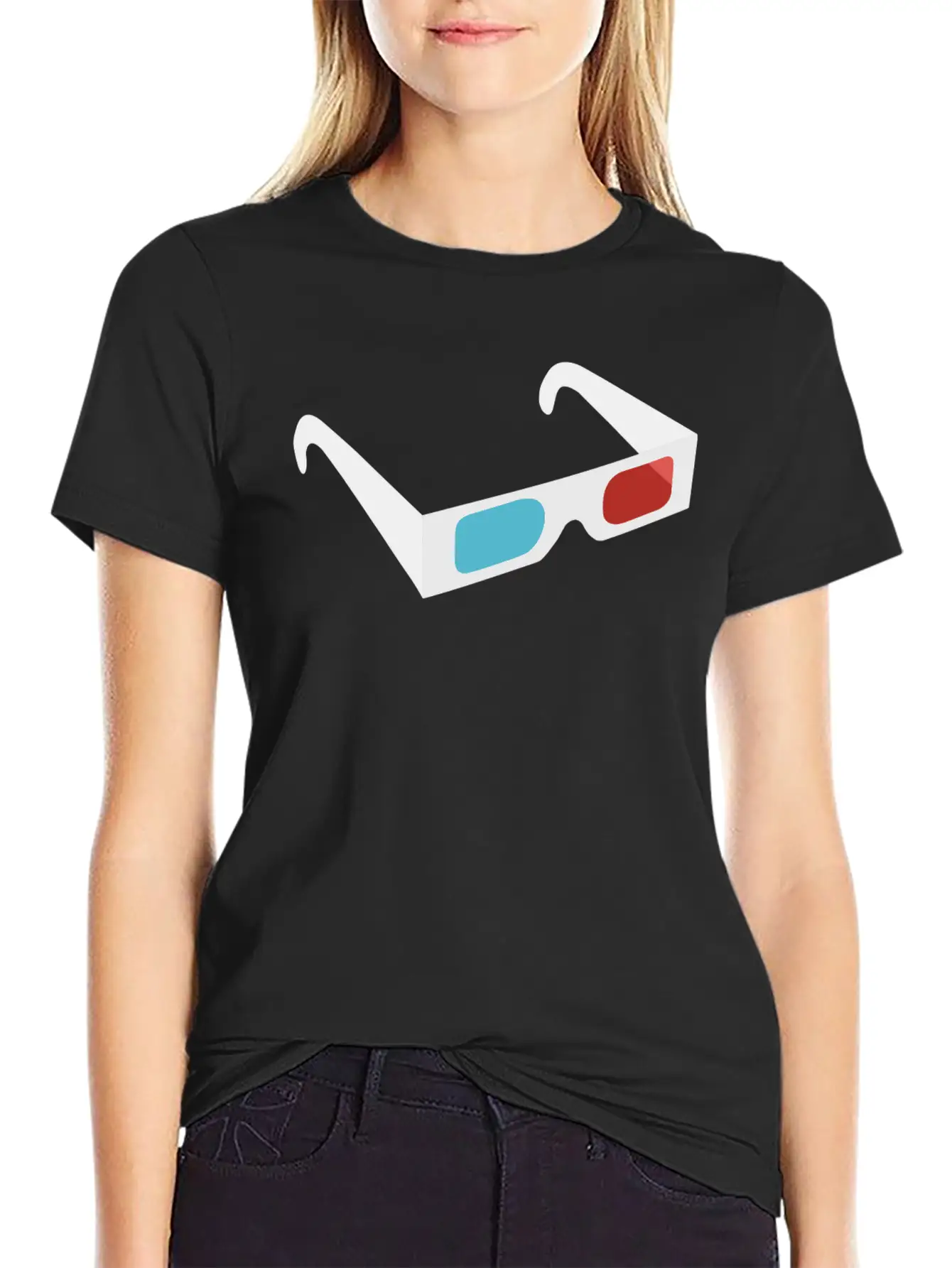 3D Glasses Classic Fit Graphic Tee For Daily Comfort – Unisex Cotton Shirt
