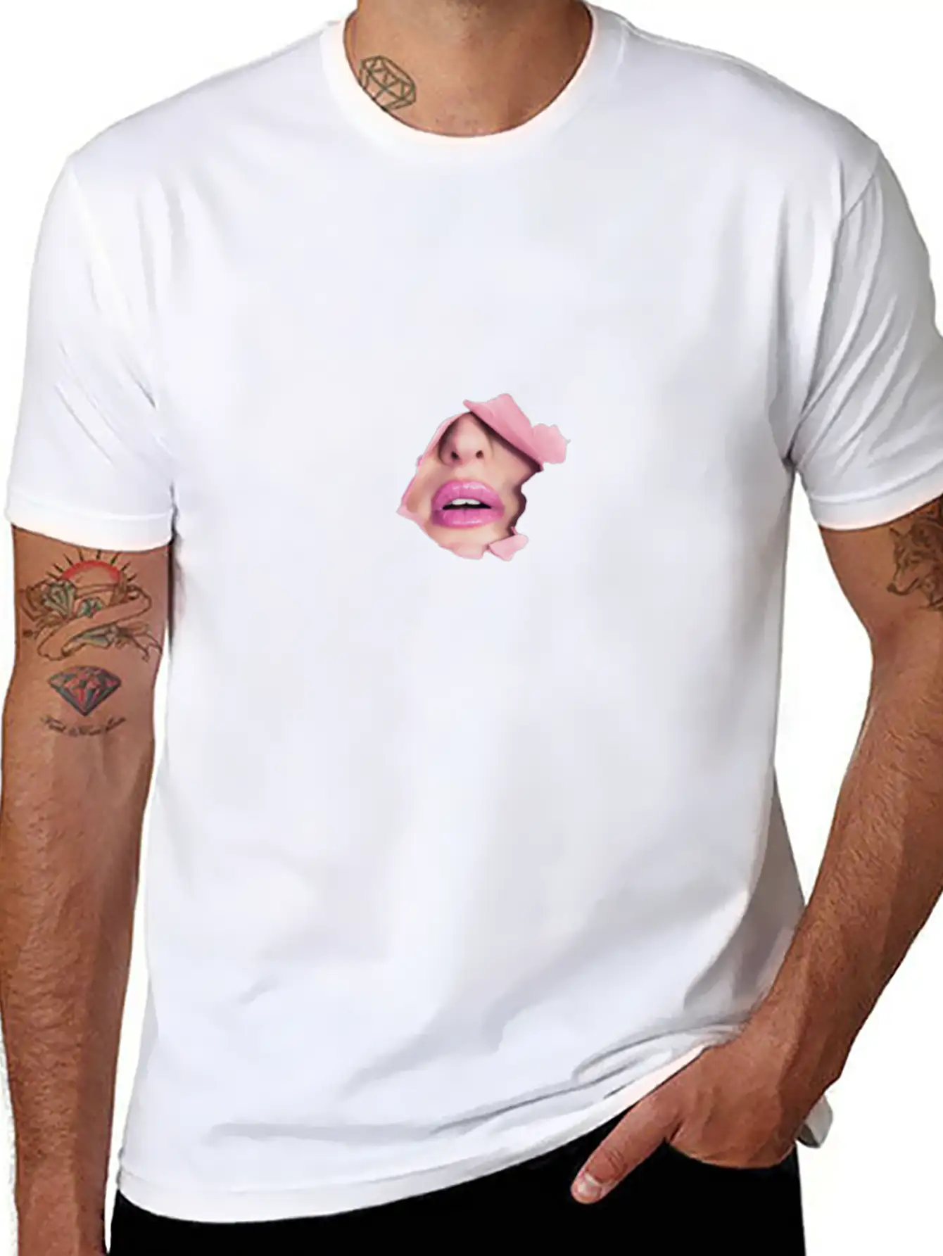 3d Lip Designs Classic Fit Graphic Tee For Daily Comfort – Unisex Cotton Shirt