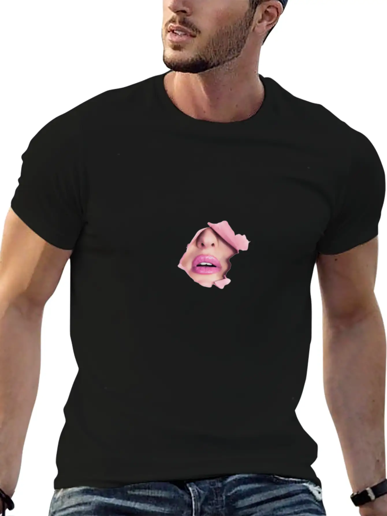 3d Lip Designs Classic Fit Graphic Tee For Daily Comfort – Unisex Cotton Shirt