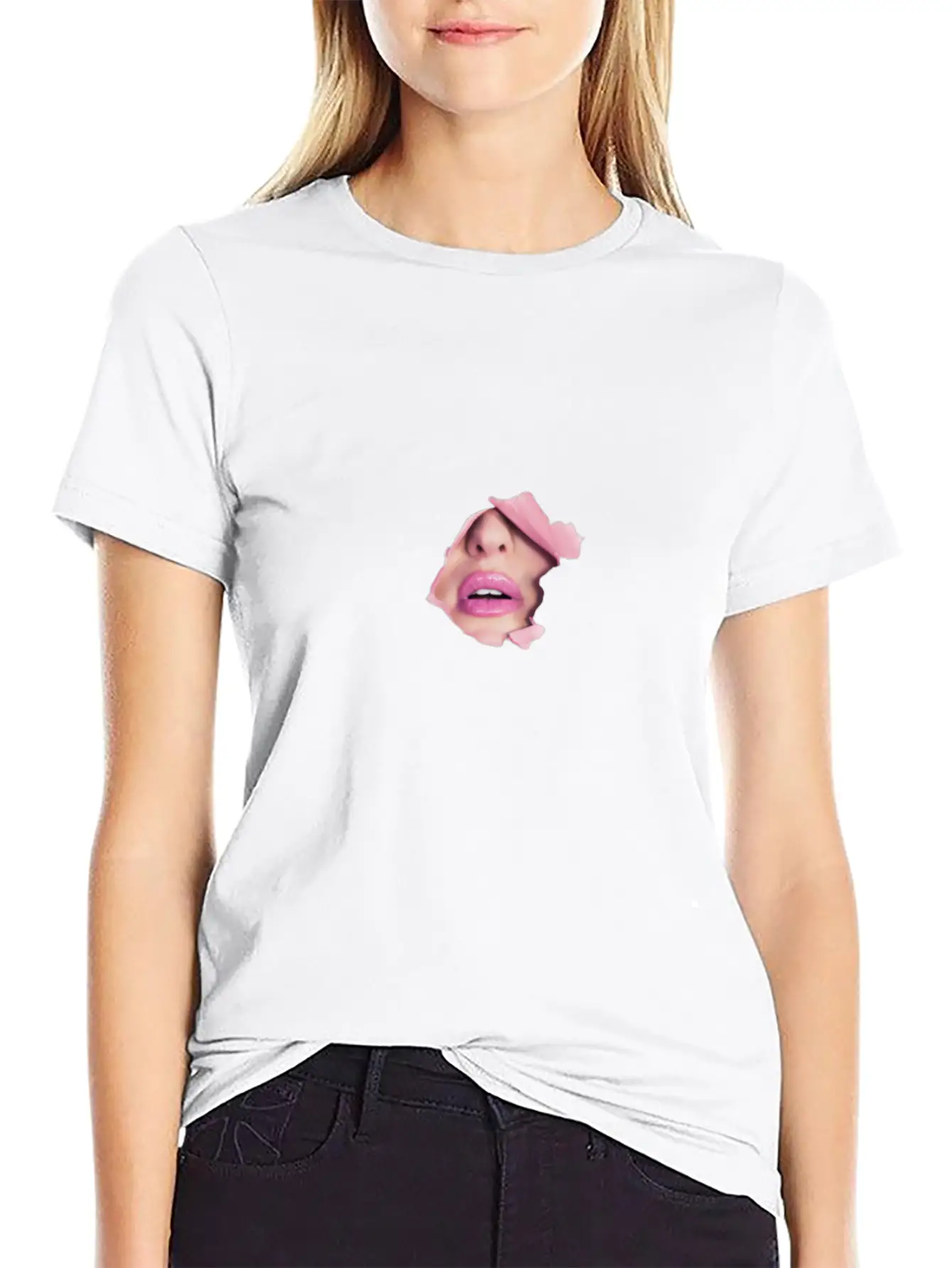 3d Lip Designs Classic Fit Graphic Tee For Daily Comfort – Unisex Cotton Shirt