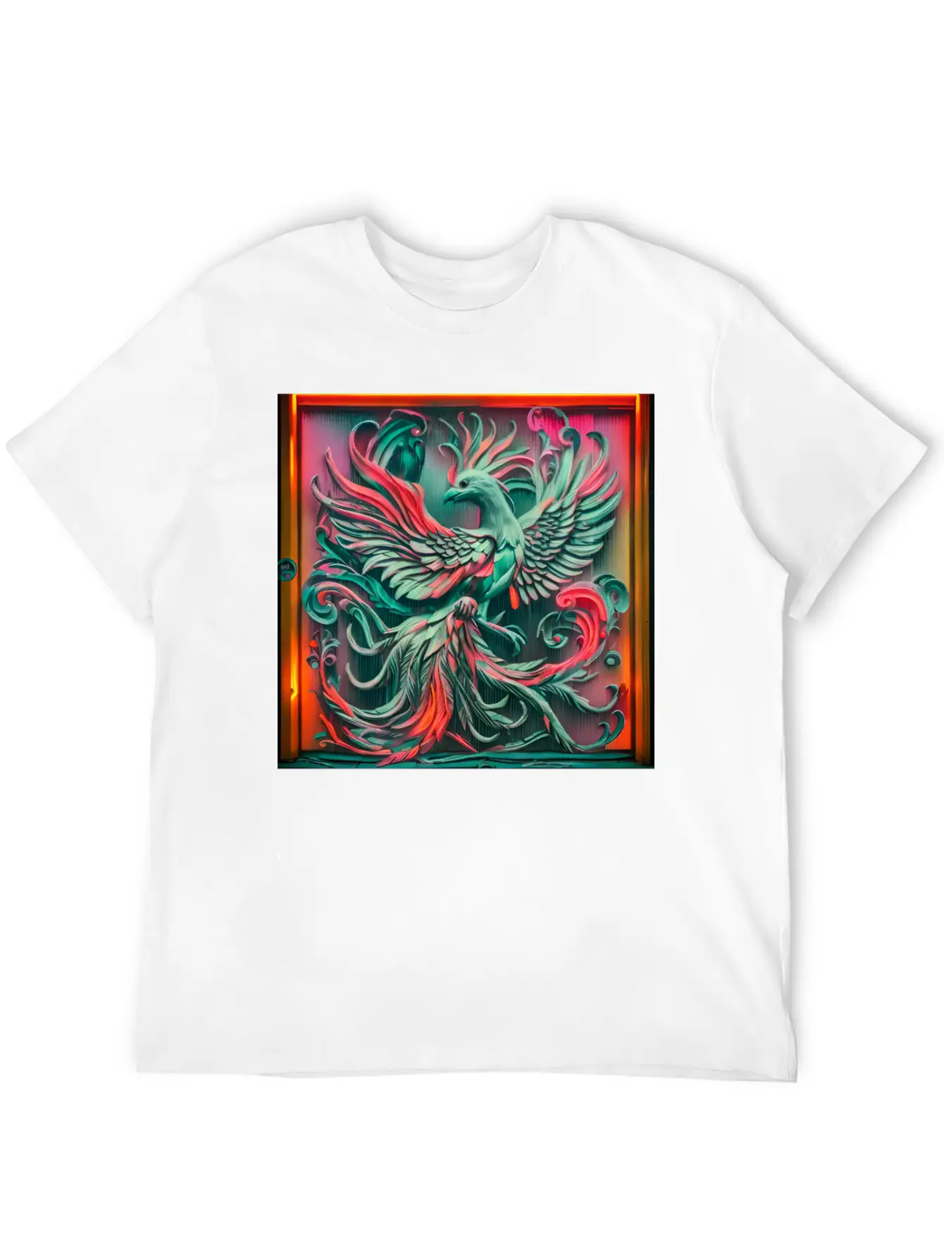 3D Phoenix.Bird Lightweight Cotton T-Shirt – Daily Comfort Graphic Shirt