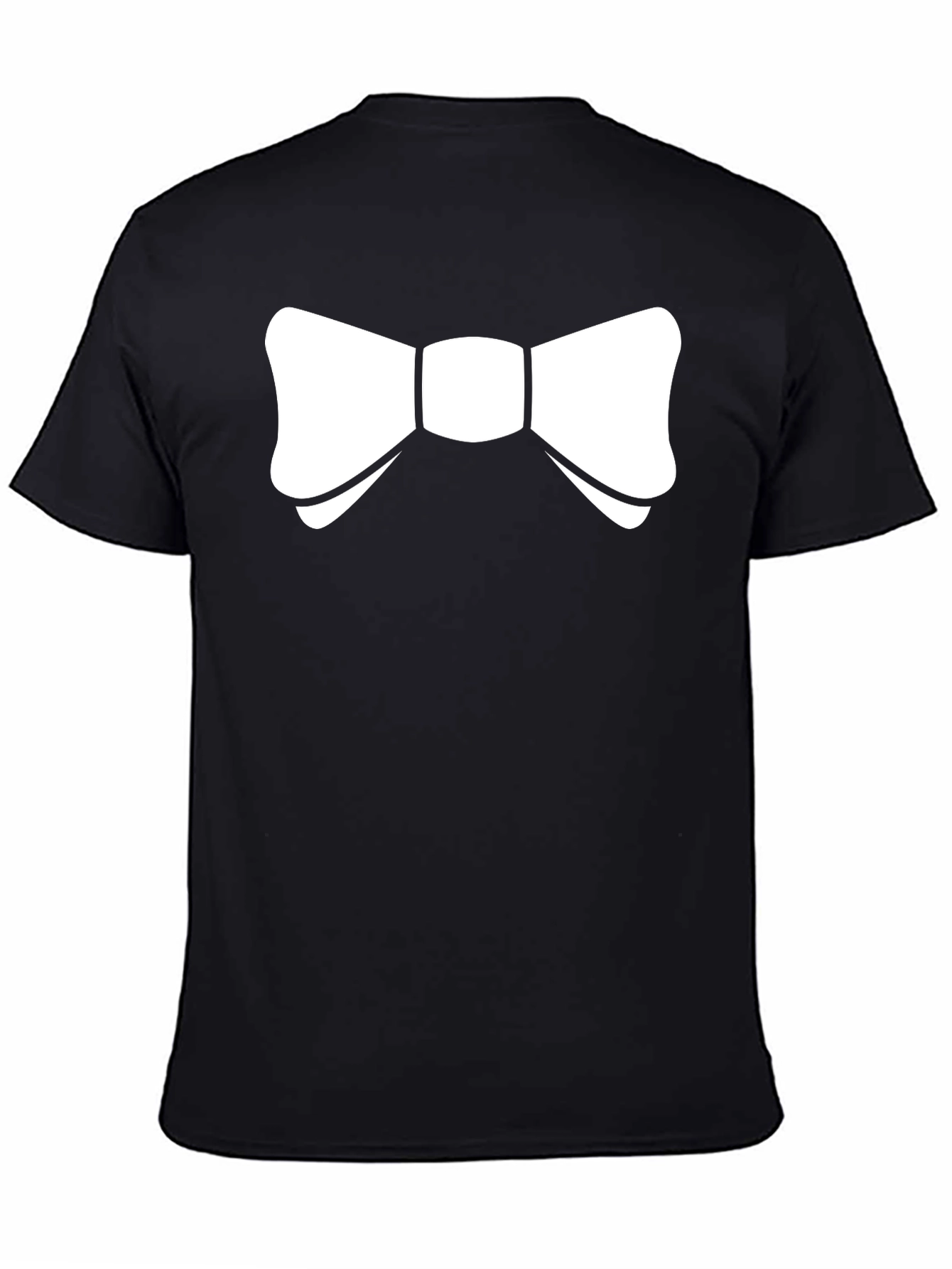 Novelty Bow Tie Graphic Tee - Black