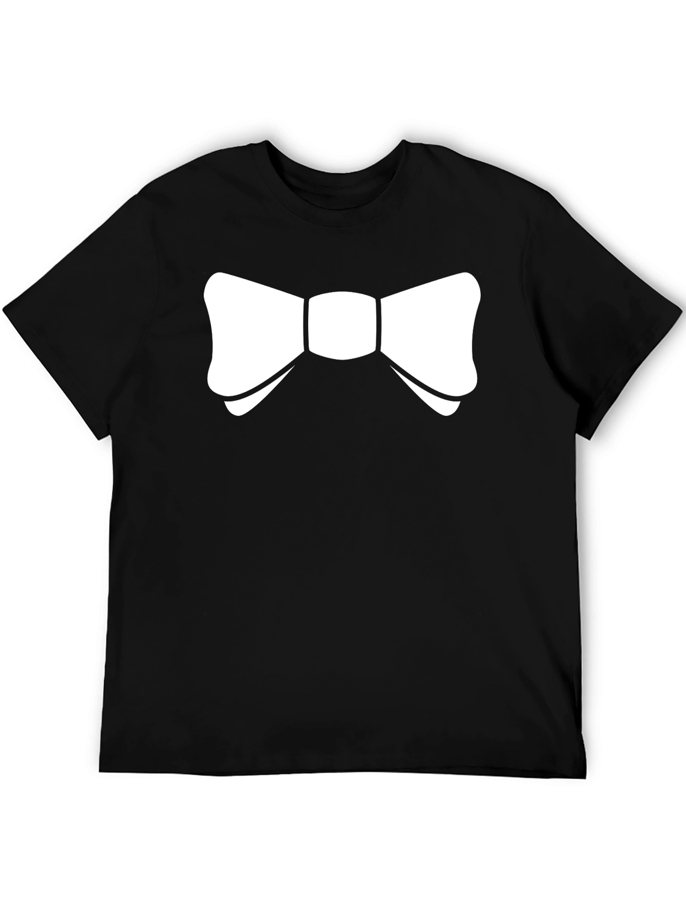 Novelty Bow Tie Graphic Tee - Black