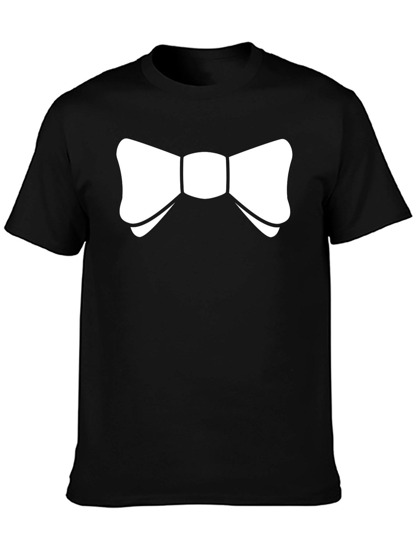 Novelty Bow Tie Graphic Tee - Black