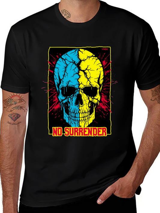 No Surrender Ukrainian Skull Graphic Tee