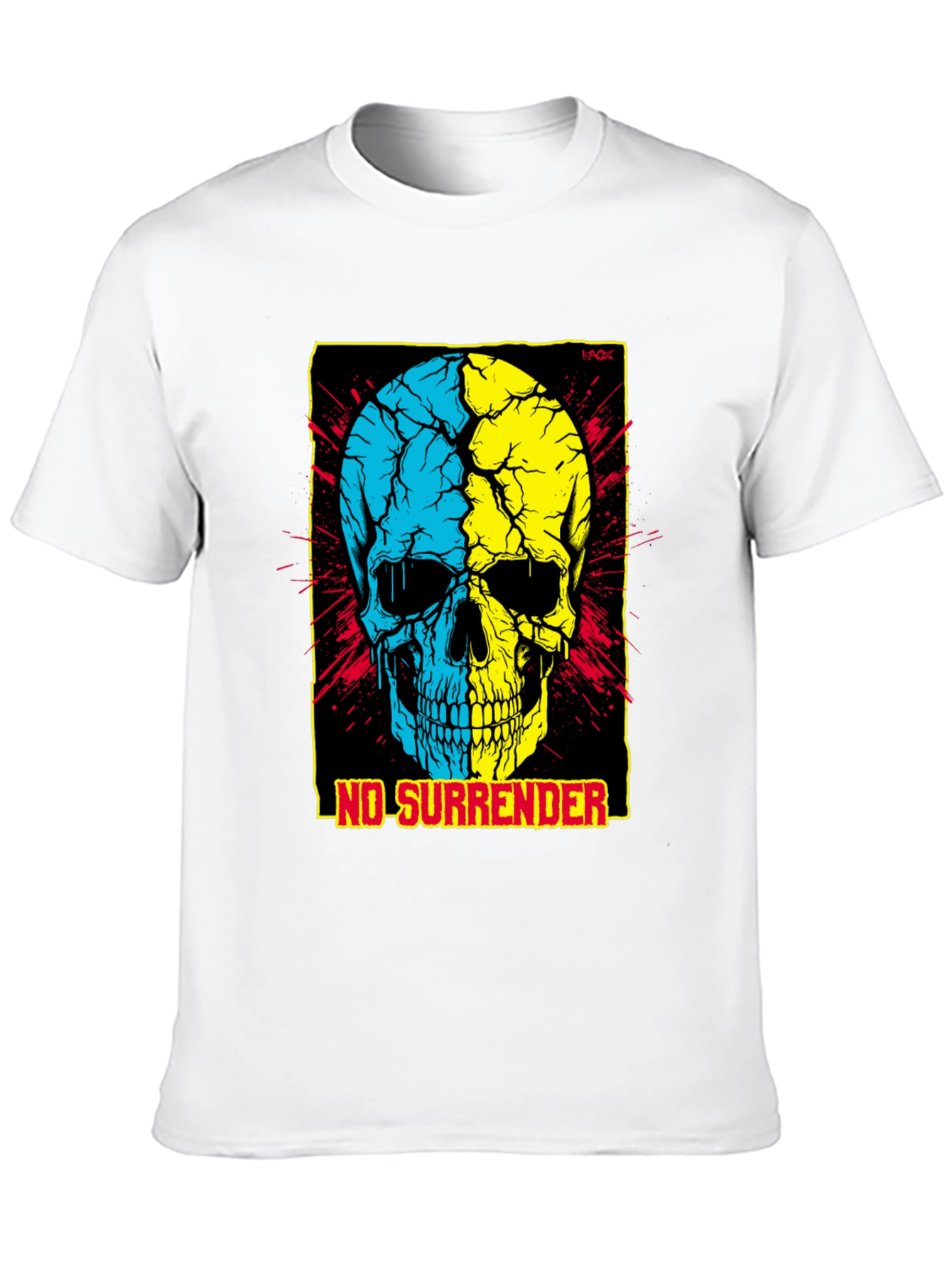 No Surrender Ukrainian Skull Graphic Tee