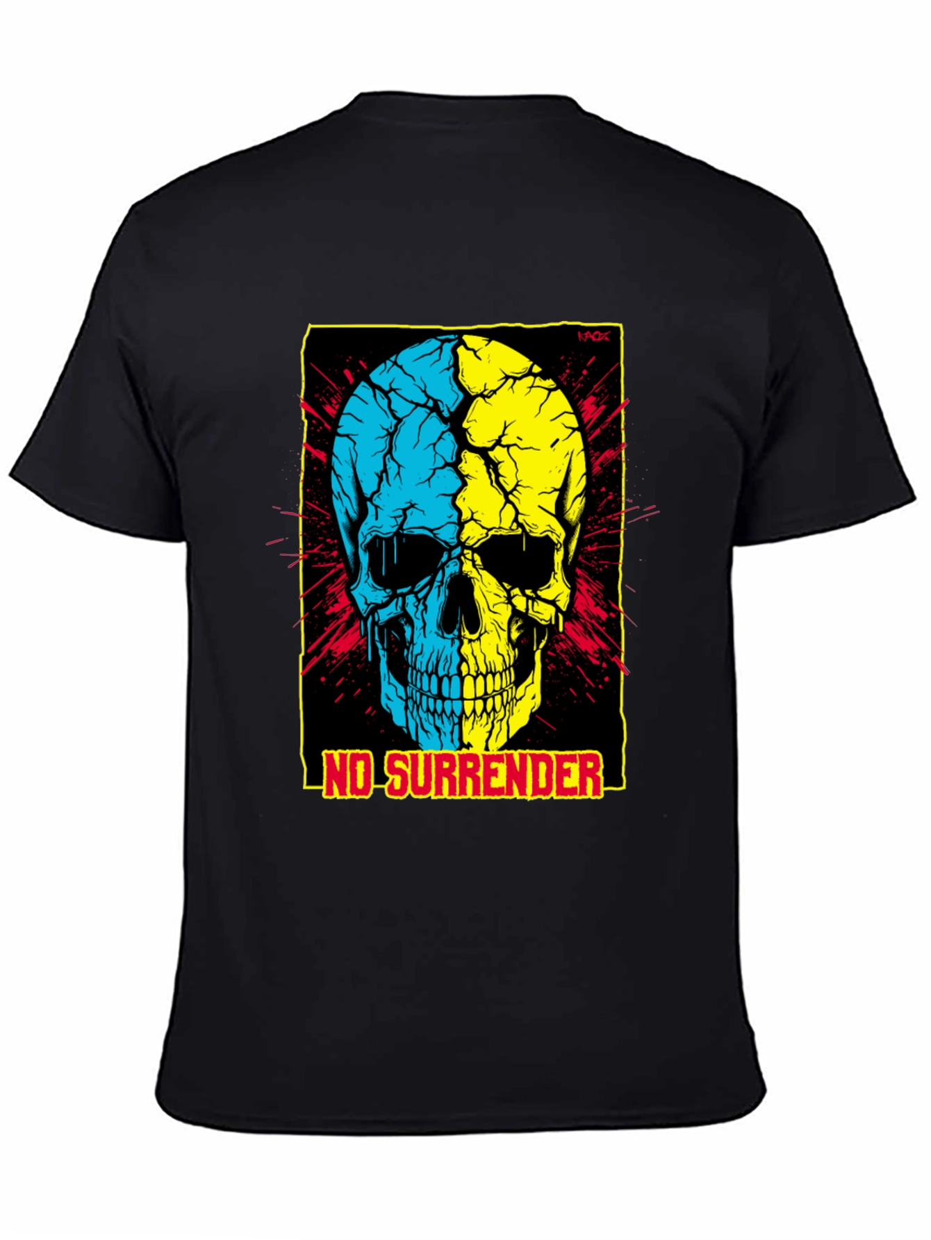 No Surrender Ukrainian Skull Graphic Tee