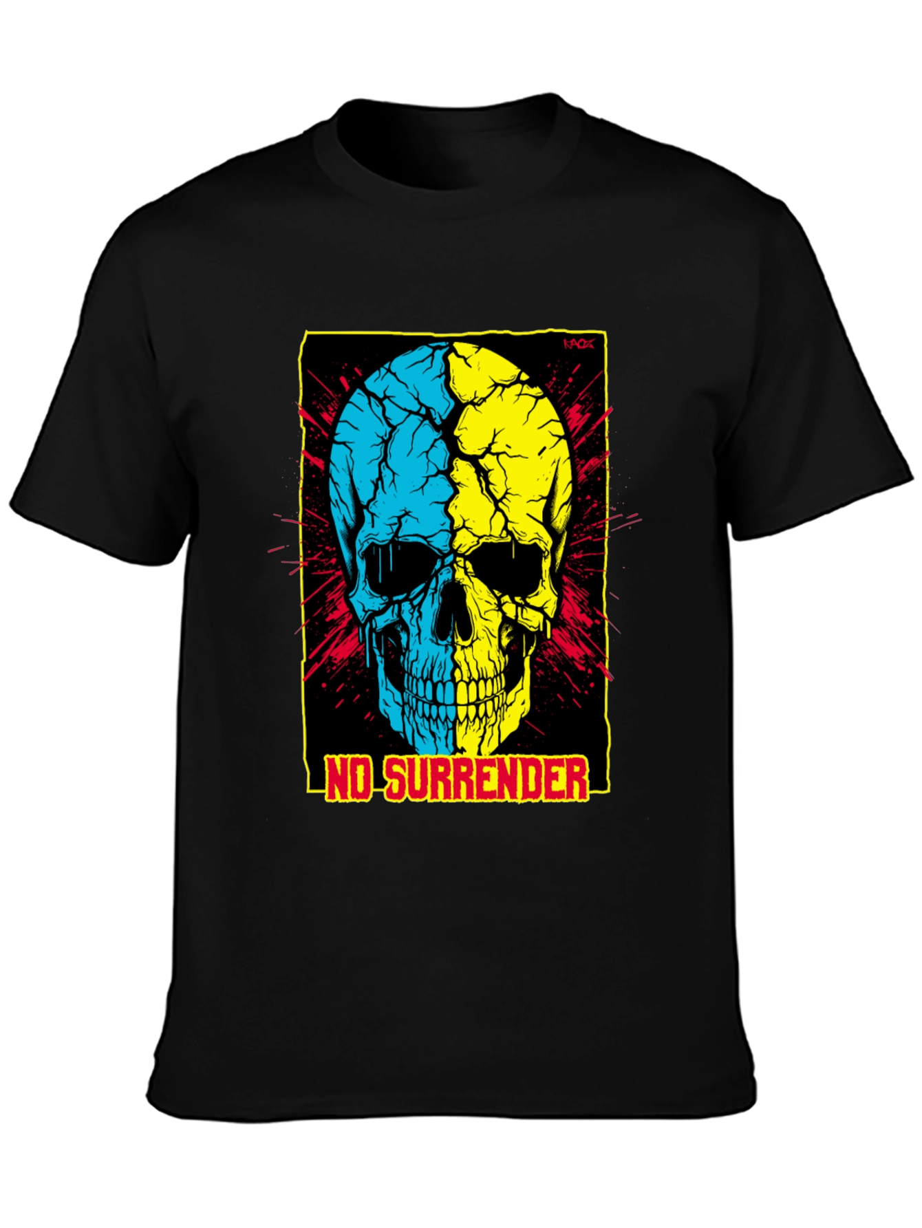 No Surrender Ukrainian Skull Graphic Tee