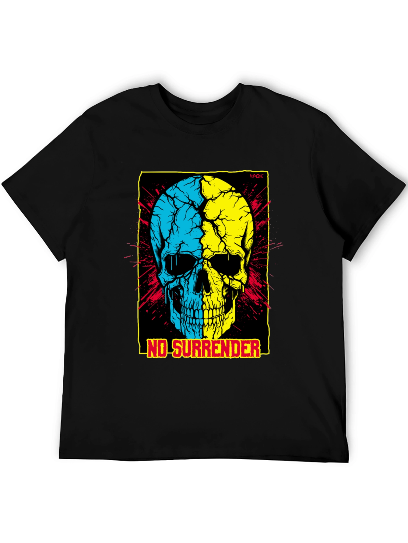 No Surrender Ukrainian Skull Graphic Tee