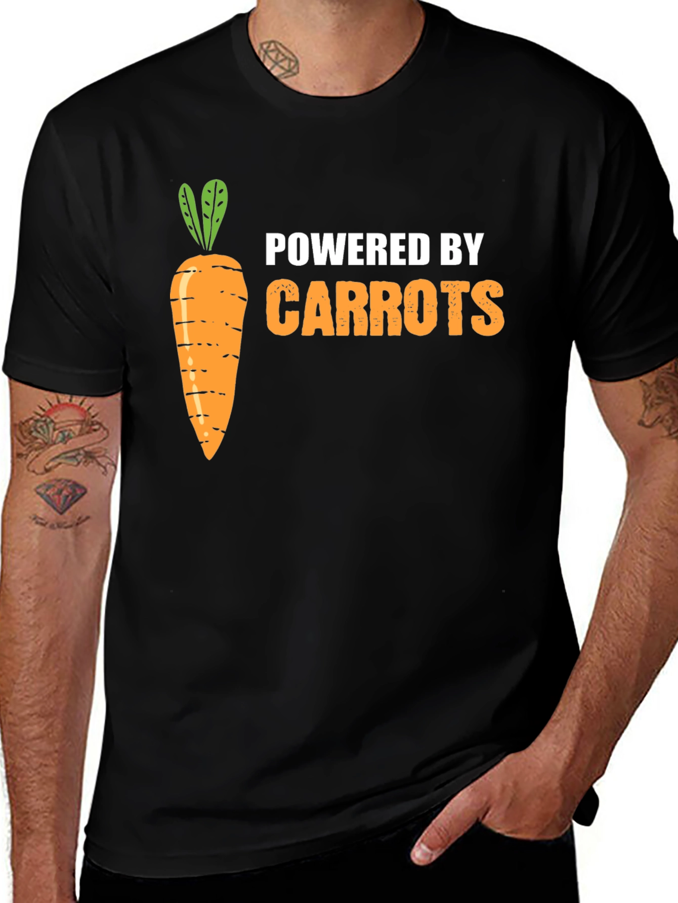 Powered By Carrots Graphic T-Shirt