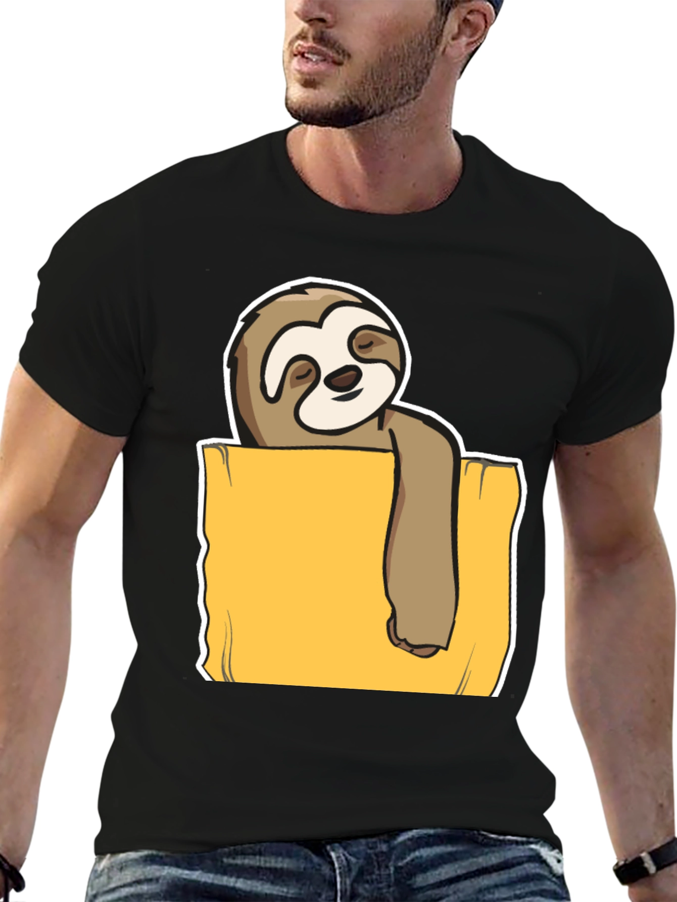 Sloth Pocket T-Shirt - Relaxed Fit Casual Style