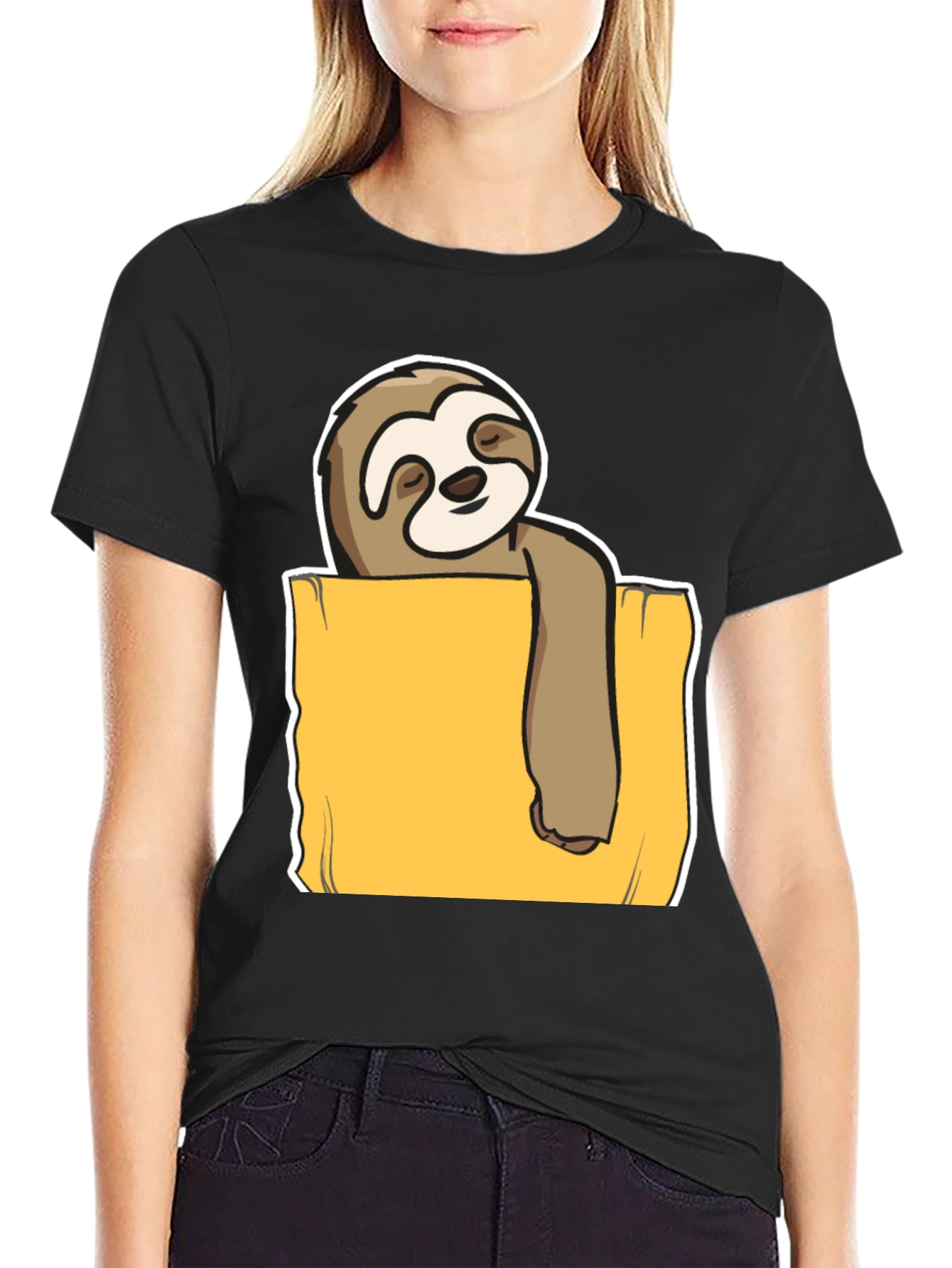 Sloth Pocket T-Shirt - Relaxed Fit Casual Style