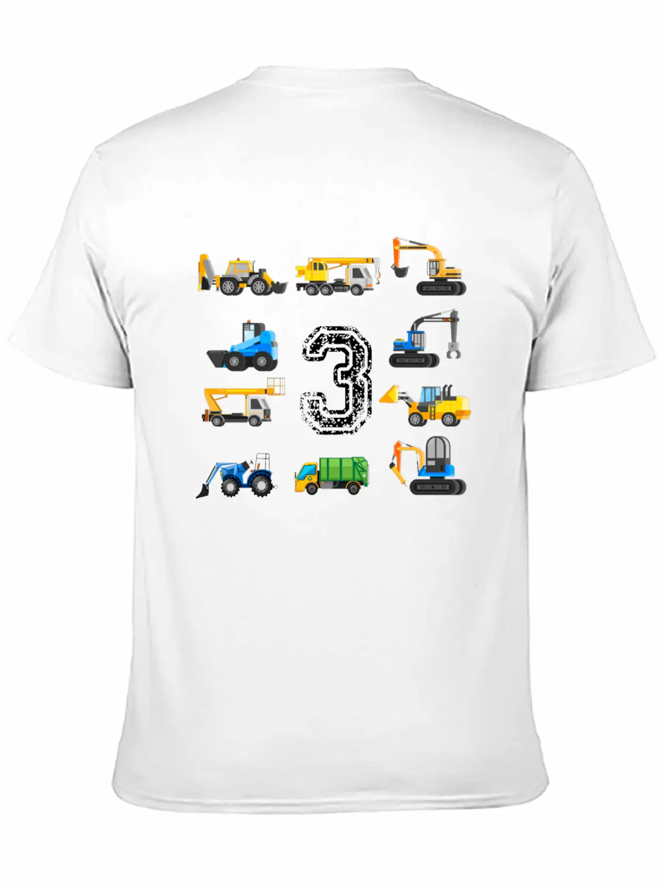 3rd Birthday Boy Toddler Construction Truck Gift Unisex Casual T-Shirt – Clean Design For Daily Comfort