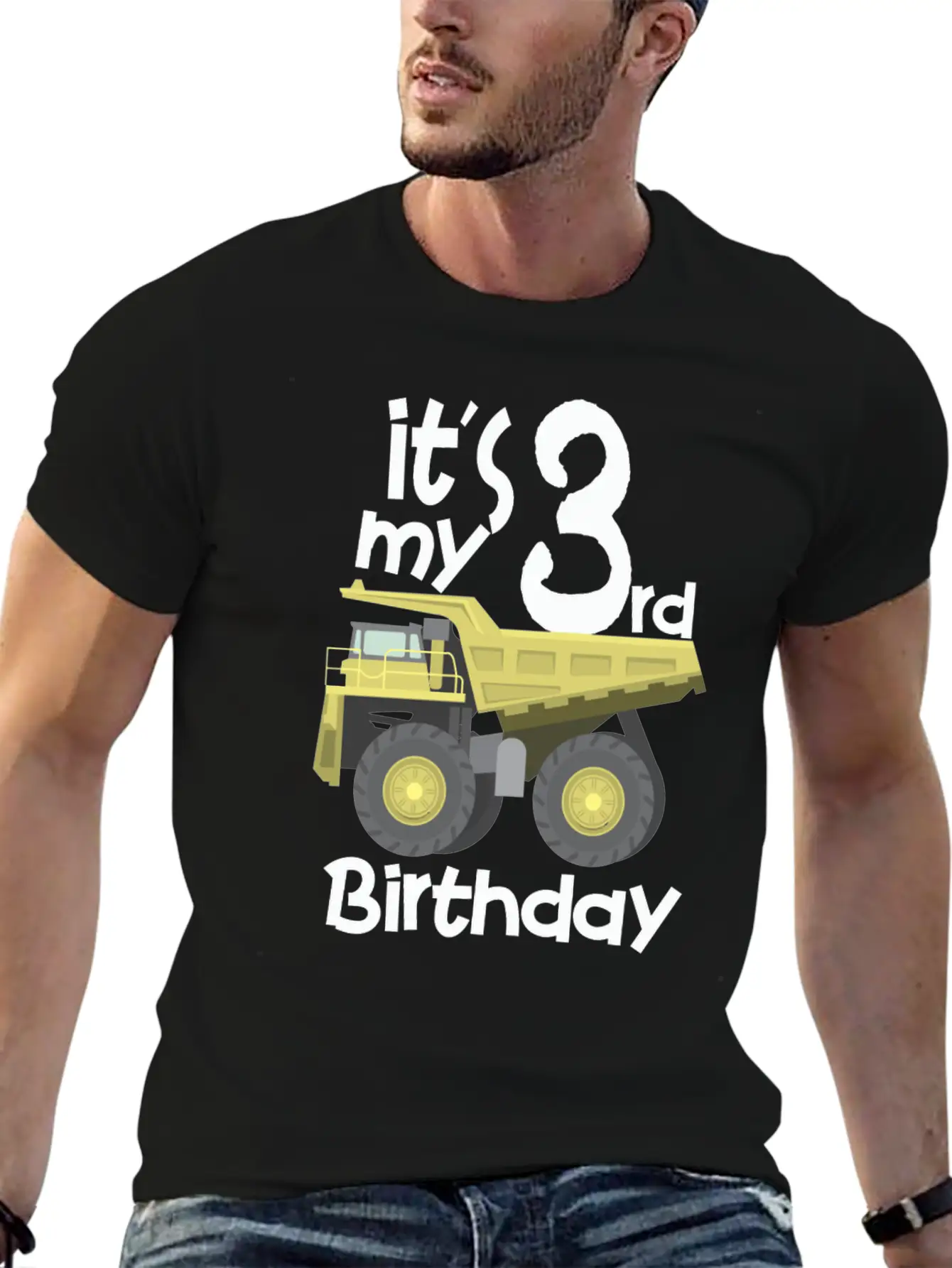 3rd Truck Birthday Lightweight Cotton T-Shirt – Daily Comfort Graphic Shirt