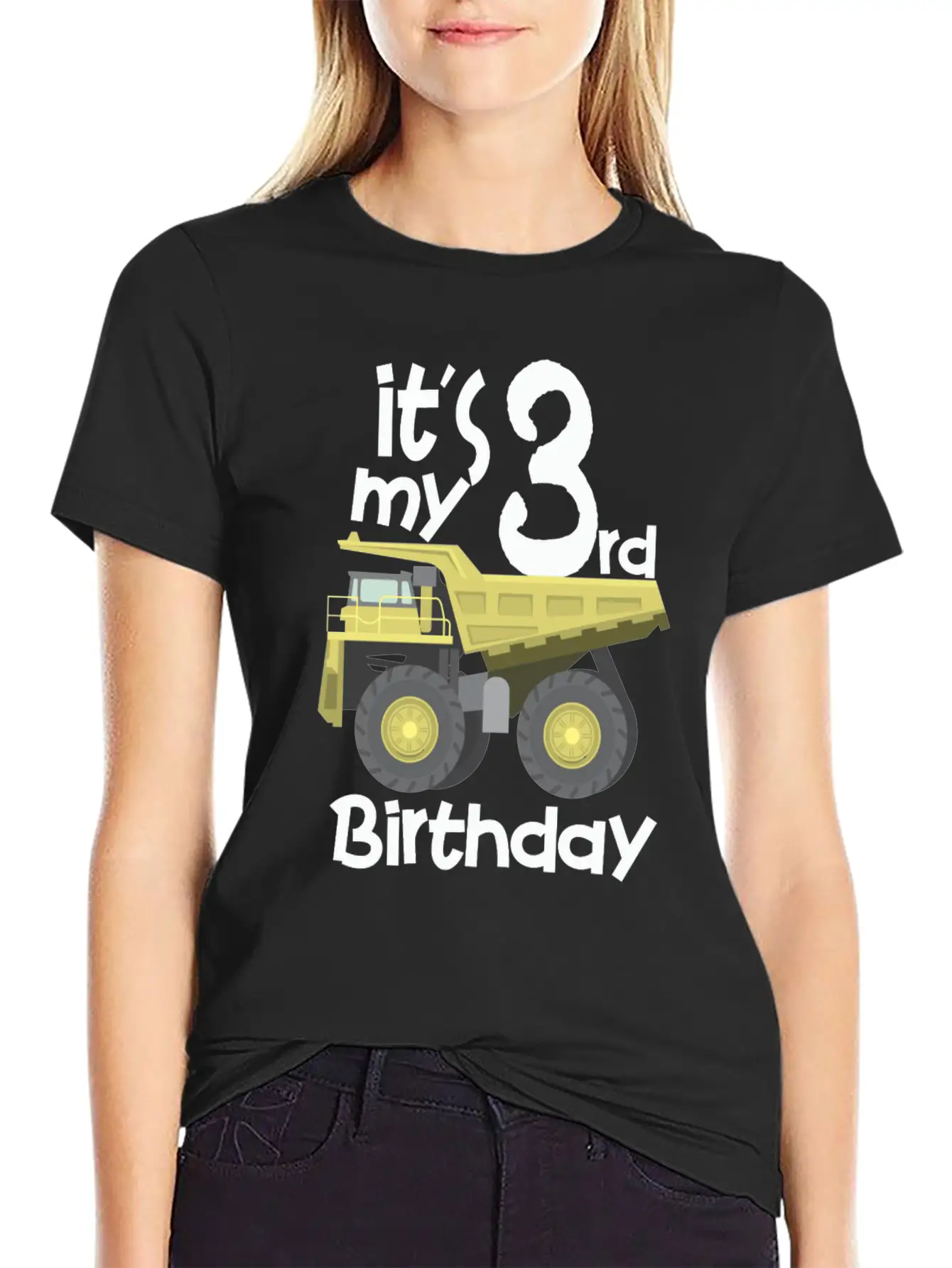 3rd Truck Birthday Lightweight Cotton T-Shirt – Daily Comfort Graphic Shirt