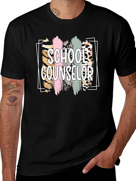 School Counselor T-Shirt - Colorful Design