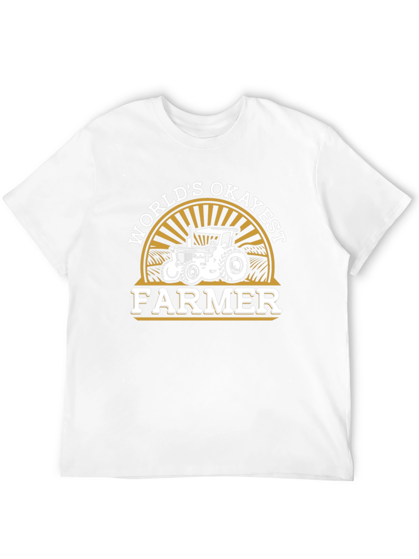 Worlds Okayest Farmer Black T-Shirt