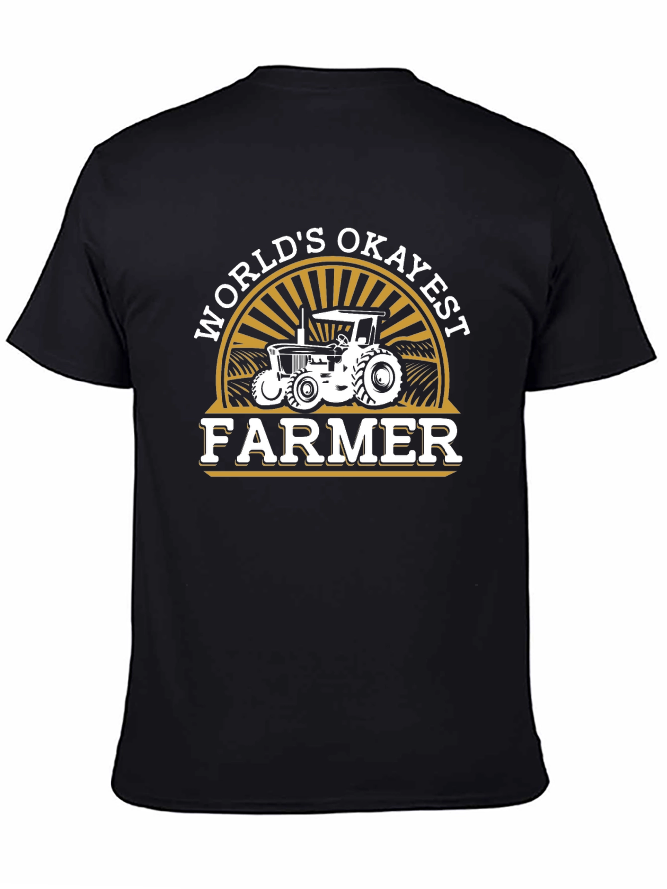 Worlds Okayest Farmer Black T-Shirt