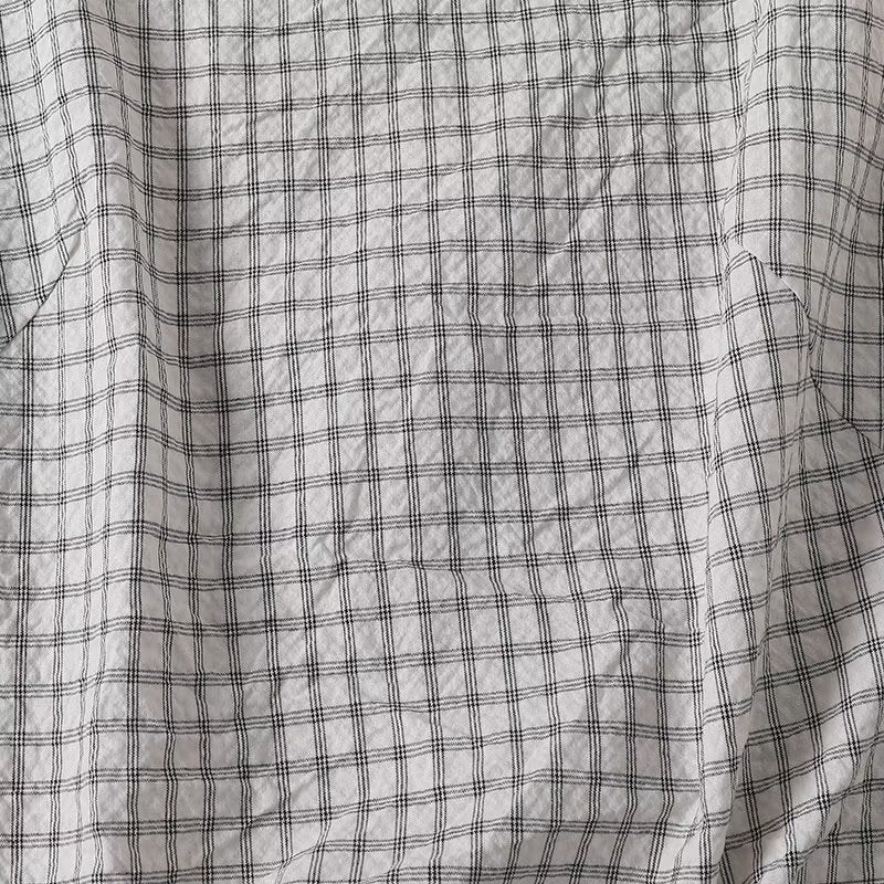 Round neck sleeveless plaid pleated versatile shirt top for women