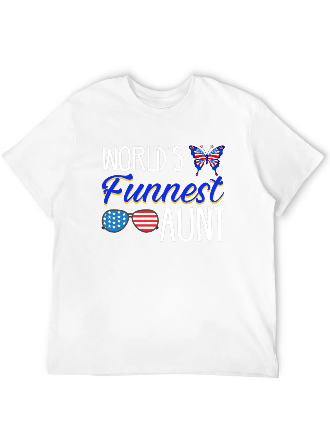 Worlds Funnest Aunt Patriotic T-Shirt
