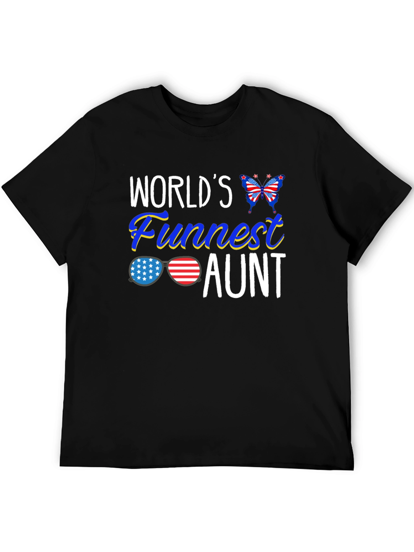 Worlds Funnest Aunt Patriotic T-Shirt