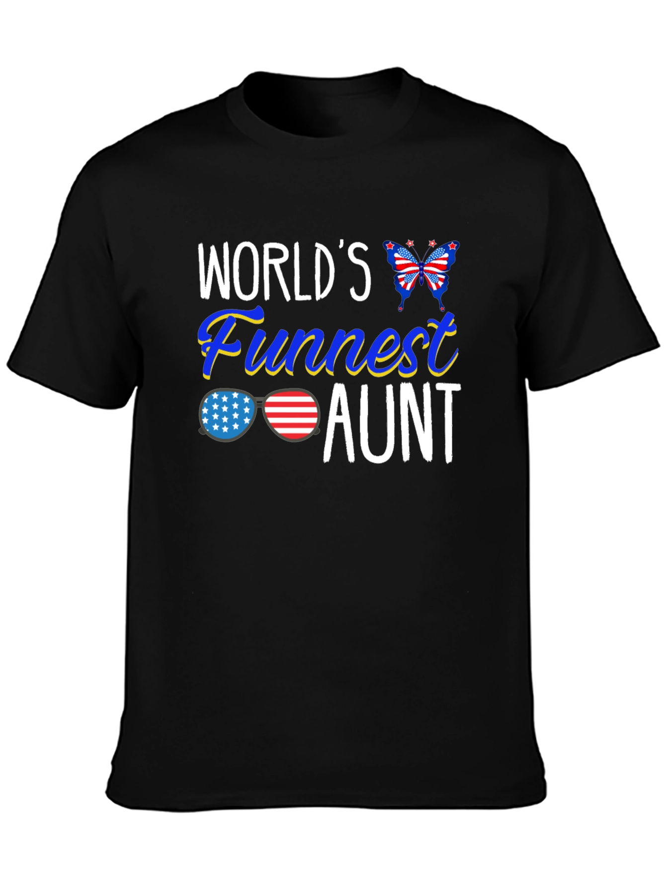 Worlds Funnest Aunt Patriotic T-Shirt